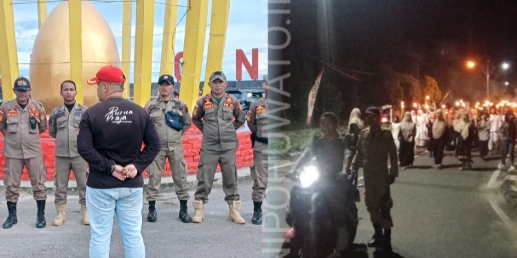 Pengamanan Ekstra Full Satpol-PP Pohuwato Selama Kegiatan Festival Pohon Cinta Hingga Peringatan Tahun Baru Islam