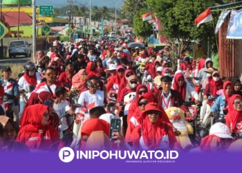 Meriahnya Pawai Kemerdakaan RI di Buntulia Dibanjiri Lautan Masyarakat