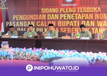 KPU Pohuwato Resmi Tetapkan Nomor Urut Paslon Pilkada 2024