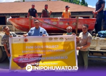 Pani Gold Project Serahkan Bantuan Operasional ke BPBD Provinsi Gorontalo