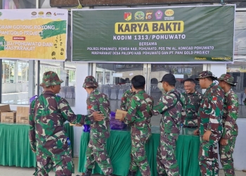 Pani Gold Project Sinergi Dengan Kodim 1313, Polres Pohuwato dan Warga