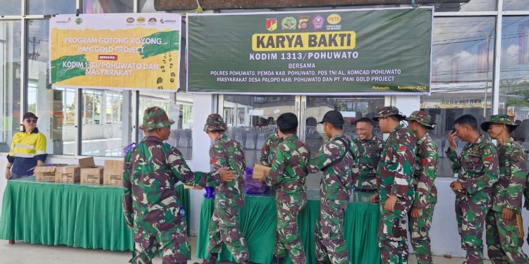 Pani Gold Project Sinergi Dengan Kodim 1313, Polres Pohuwato dan Warga