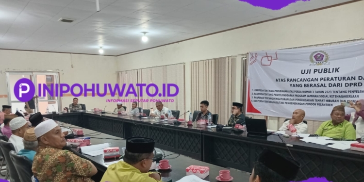 Uji Publik Ranperda Tempat Hiburan, DPRD Pohuwato Serap Aspirasi Tokoh Masyarakat