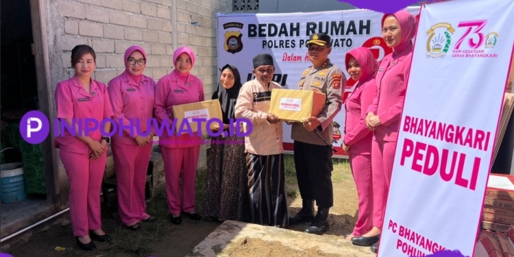 Polres Pohuwato Hadirkan Senyum untuk Warga Lewat Program Bedah Rumah