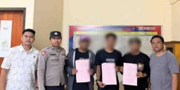 Empat Pelaku Penganiayaan Ka Tu’u di PETI DAM Resmi Ditahan Polres Pohuwato