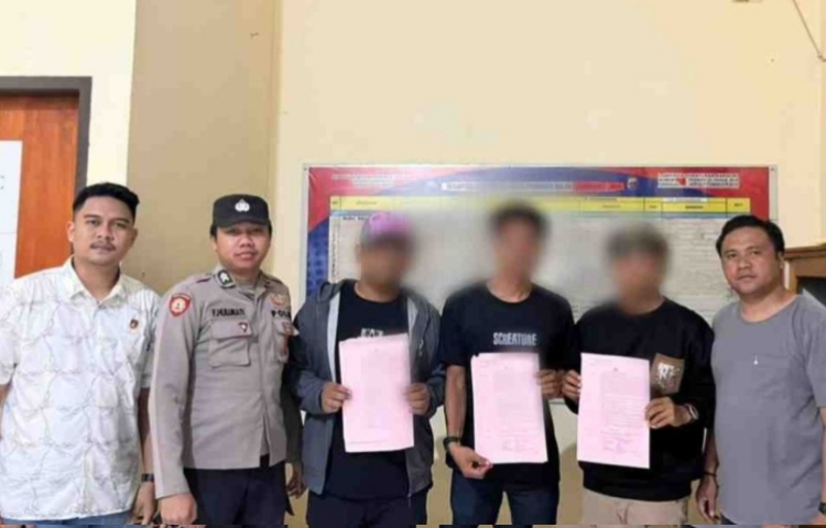Empat Pelaku Penganiayaan Ka Tu’u di PETI DAM Resmi Ditahan Polres Pohuwato