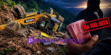 Ekskavator PETI Terguling di Puncak Borose, Muncul Dugaan “Uang Pengamanan” Rp100 Juta