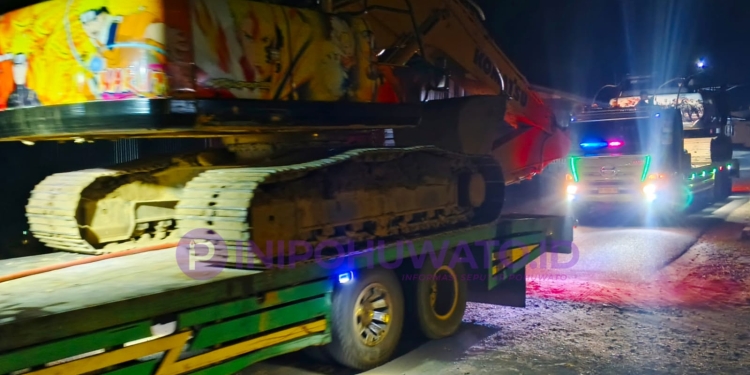 Polres Pohuwato Sikat 4 Ekskavator dari PETI Popayato